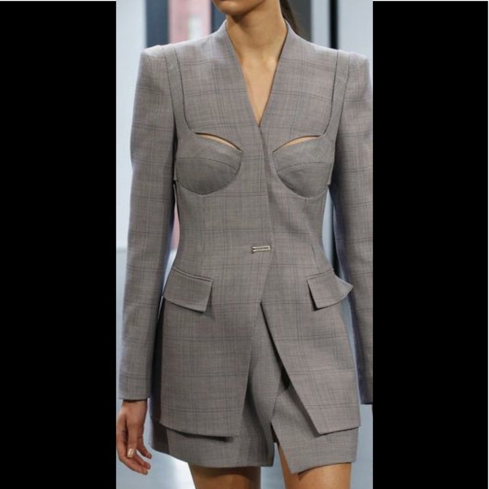 Dion Lee Lingerie Blazer in Navy